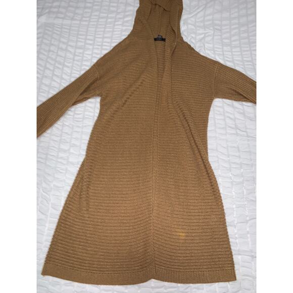 Forever 21 Longline Hooded Cardigan Sweater Brown Women’s 3X - Picture 4 of 7